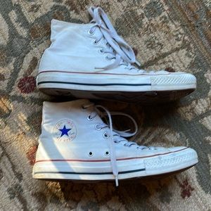 Converse White Hightop sneaker men’s 6.5 women’s 8.5